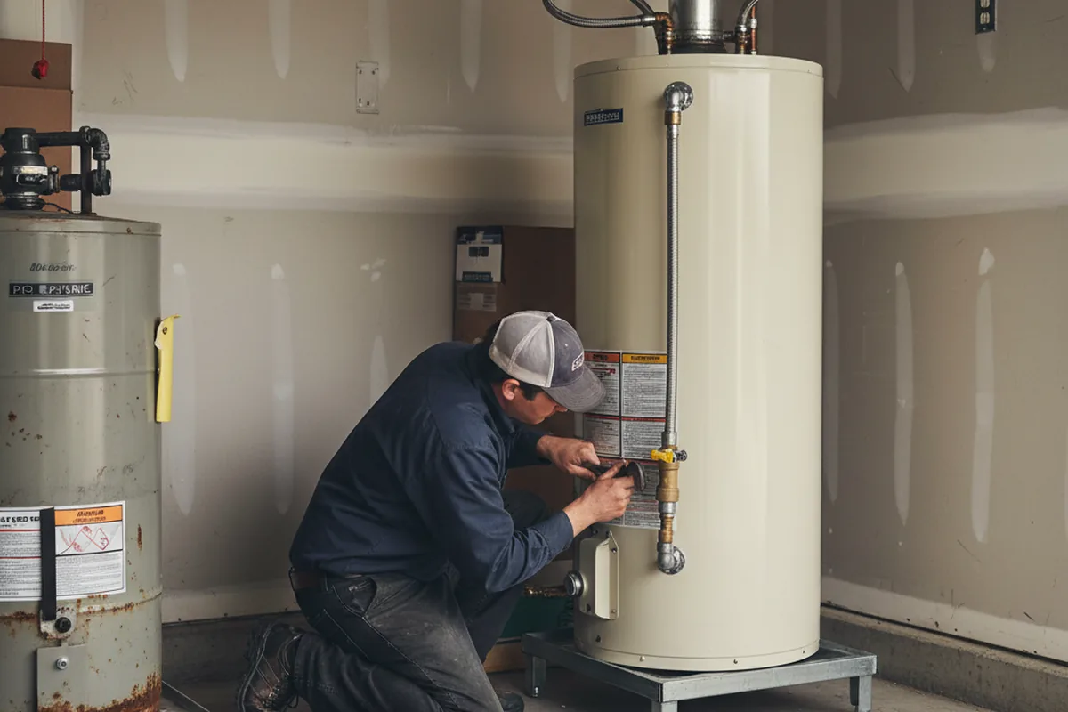 Water heater and shutoff valve replacement in Greenock